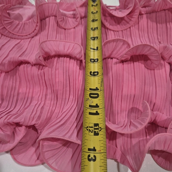 Lush Ruffle Pleated Wire Hem Crop Top New No Tag Xl. - Picture 12 of 12